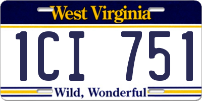 WV license plate 1CI751