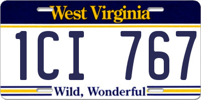WV license plate 1CI767