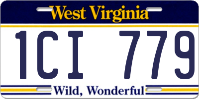 WV license plate 1CI779