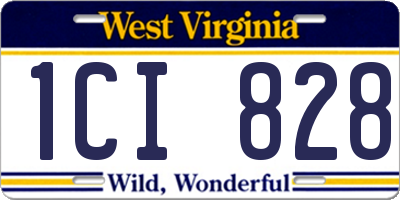 WV license plate 1CI828