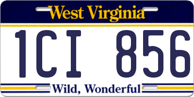 WV license plate 1CI856