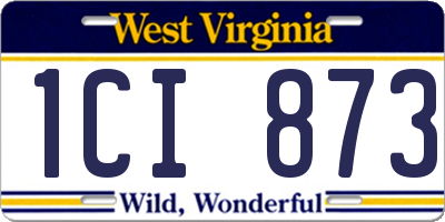 WV license plate 1CI873