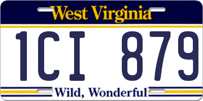WV license plate 1CI879
