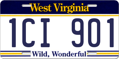 WV license plate 1CI901