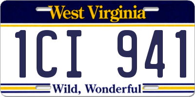 WV license plate 1CI941