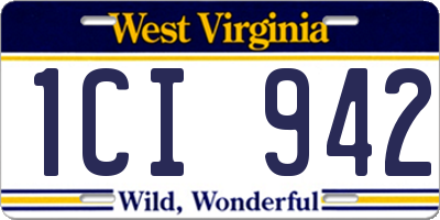 WV license plate 1CI942