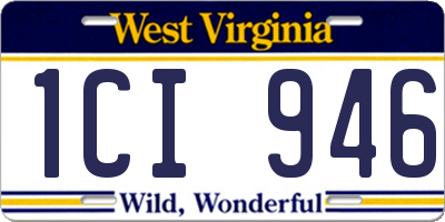 WV license plate 1CI946