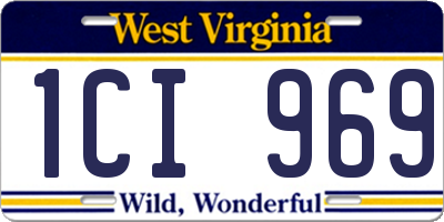 WV license plate 1CI969