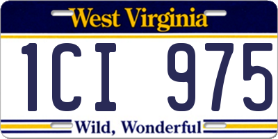 WV license plate 1CI975