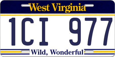 WV license plate 1CI977