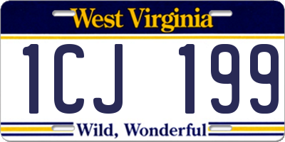 WV license plate 1CJ199