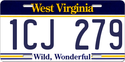 WV license plate 1CJ279