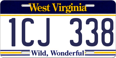 WV license plate 1CJ338