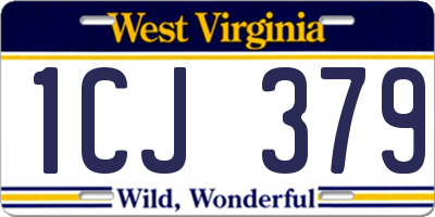 WV license plate 1CJ379