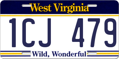 WV license plate 1CJ479