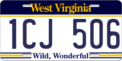 WV license plate 1CJ506