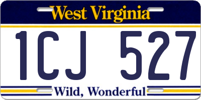 WV license plate 1CJ527