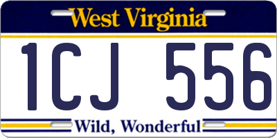 WV license plate 1CJ556
