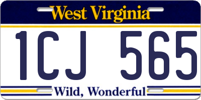 WV license plate 1CJ565