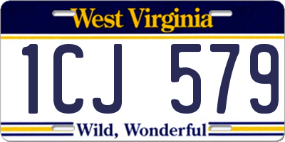 WV license plate 1CJ579