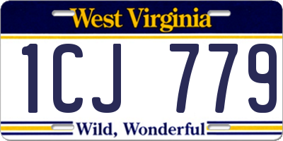 WV license plate 1CJ779