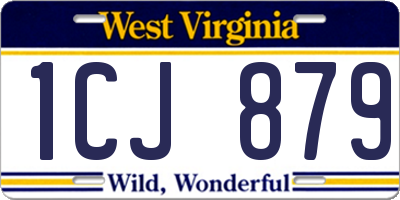 WV license plate 1CJ879