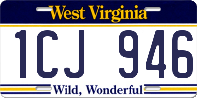 WV license plate 1CJ946