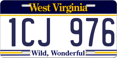 WV license plate 1CJ976
