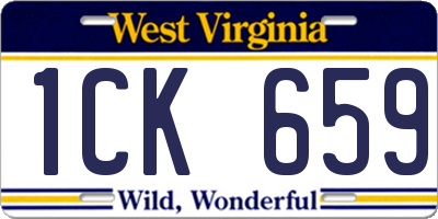 WV license plate 1CK659