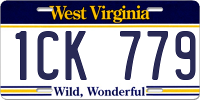 WV license plate 1CK779