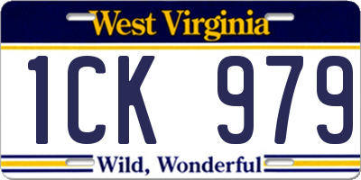 WV license plate 1CK979