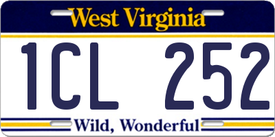 WV license plate 1CL252