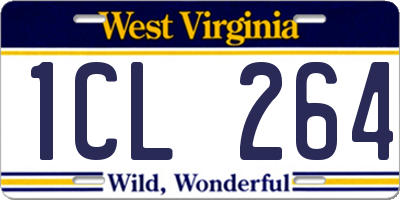 WV license plate 1CL264