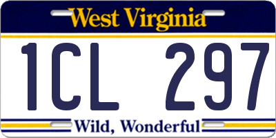 WV license plate 1CL297