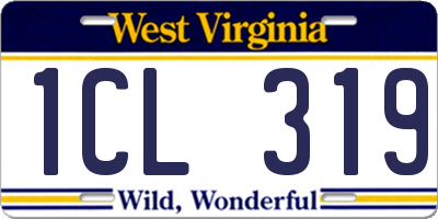 WV license plate 1CL319