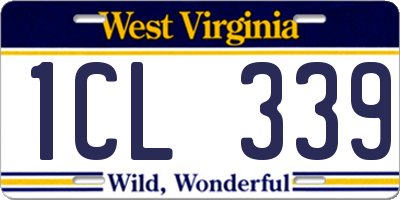 WV license plate 1CL339