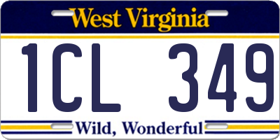 WV license plate 1CL349