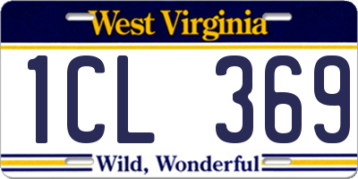 WV license plate 1CL369