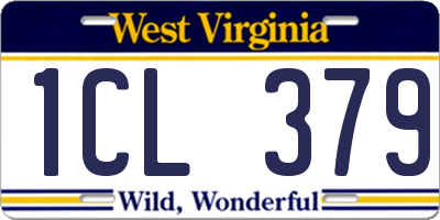 WV license plate 1CL379