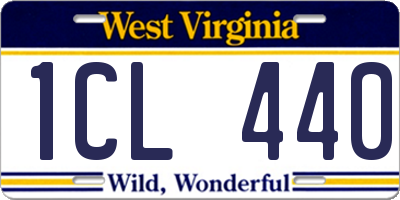 WV license plate 1CL440
