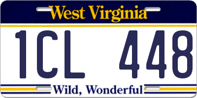 WV license plate 1CL448