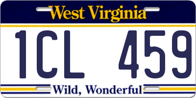 WV license plate 1CL459