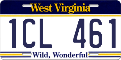 WV license plate 1CL461