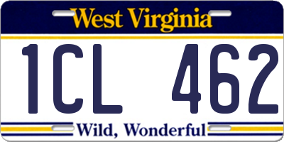 WV license plate 1CL462