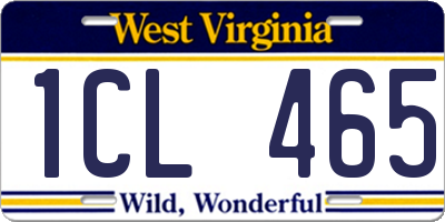 WV license plate 1CL465