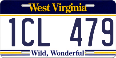 WV license plate 1CL479