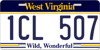 WV license plate 1CL507