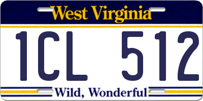 WV license plate 1CL512