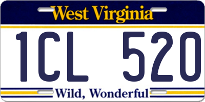 WV license plate 1CL520