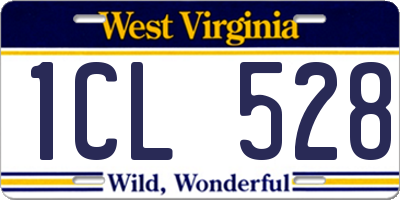 WV license plate 1CL528